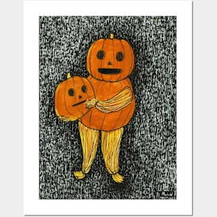 Pumpkin Person Posters and Art